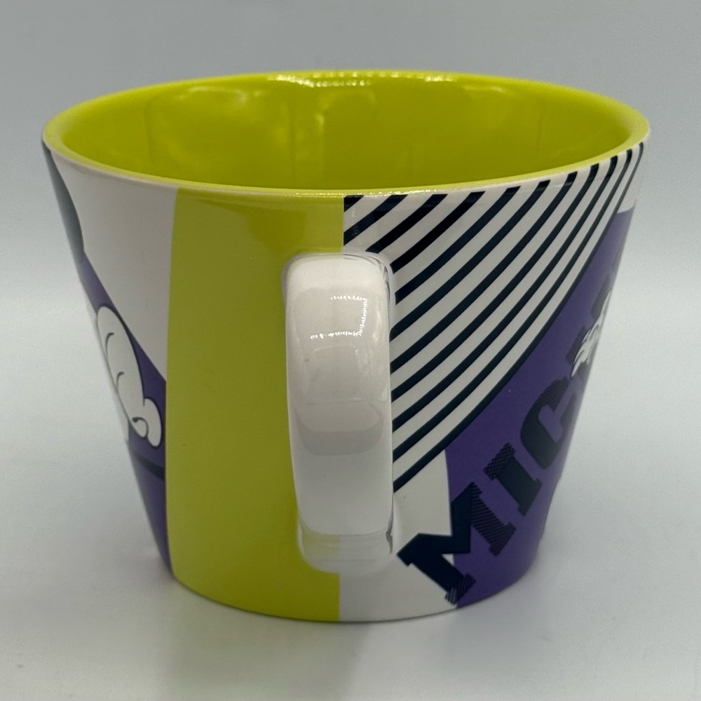 Mickey & Minnie Mouse Set of 2 Mugs Disney Store 80s Style Geometric Coffee NWOT - Picture 11 of 14